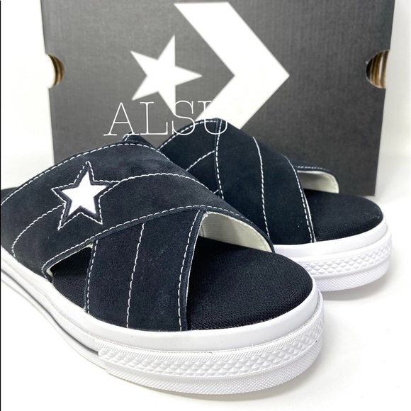 Converse One Star Sandal Suede Slip Black - Picture 6 of 9